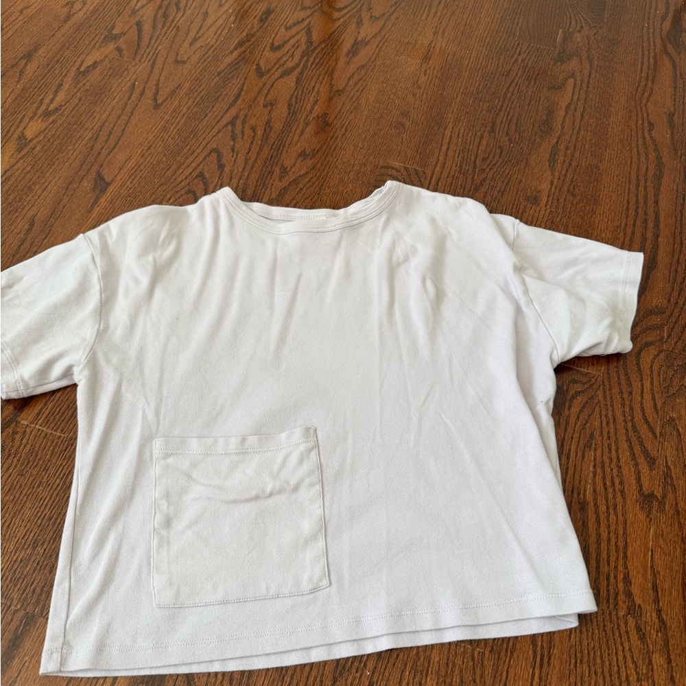 ZARA Girls Oversized Classic T-Shirt Off-White sz 13-14